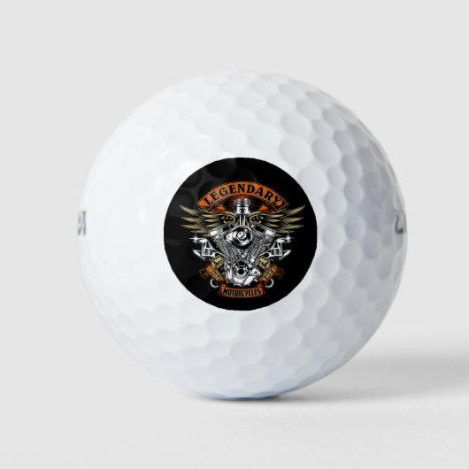 Legendaire motorfietsen golfballen (Voorkant)