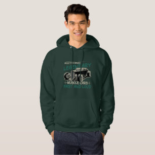 Legendaire Muscle Cars Hoodie   Snel en Luid Vinta