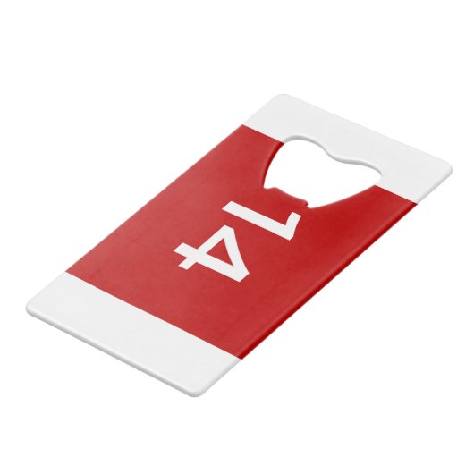 Légendaire n° 14 en rouge et blanc (Devant Angle)