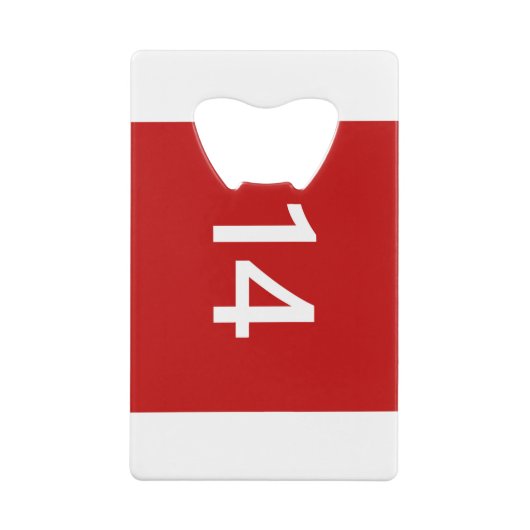 Légendaire n° 14 en rouge et blanc (Dos)