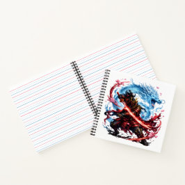 Legendaire Samurai & Blauwe Draak Mok | Japanse Oo Notitieboek