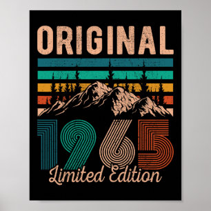 Legendarisch sinds 1965 Verjaardag Wandelen Bergen Poster