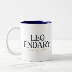 LEGENDARISCH VANAF DAG EEN Koffiemok Tweekleurige Koffiemok