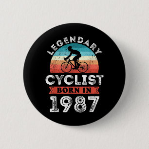 Legendarisch Wielrenner Geboren in 1987 40e Verjaa Ronde Button 5,7 Cm