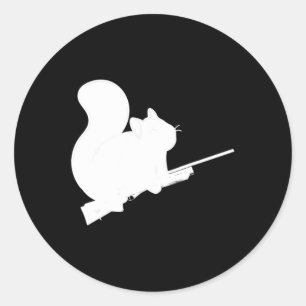 Legendarische Eekhoorn Jachtgevecht Byck Design Pe Ronde Sticker