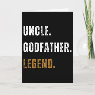 Legendarische grappige vintage oom godfather nieuw kaart