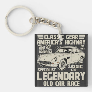 Legendarische Klassieke Auto Sleutelhanger Vinta