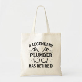 Legendarische loodgieter pensioen tote bag