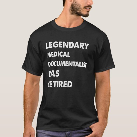 Legendarische medische documentalist is met pensio t-shirt (Voorkant)