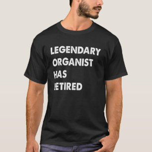 Legendarische organist is met pensioen t-shirt