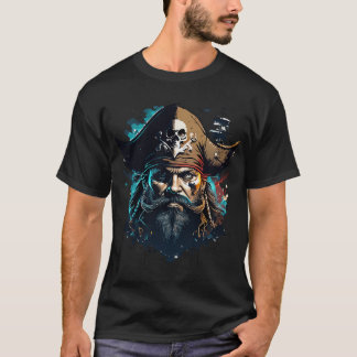 Legendarische Piraat Kapitein – Schedel & Schip Vi T-shirt