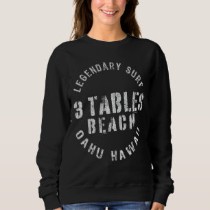 Legendarische Surf drie tafels strand cirkel stemp Trui