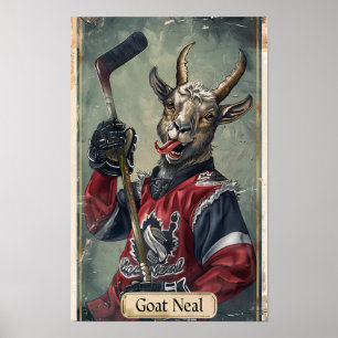 Legendarische Upper Deck Hockey Player Goat Poster