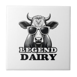 Legendarische Zuivel Grappige Boer Koe Boeren Grap Tegeltje