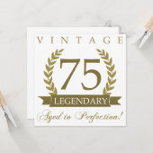 Legendary 75th Birthday Kaart (Voorkant / Achterkant in situ)