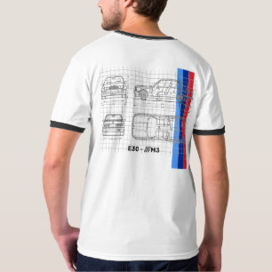 Legendary Bavarian M3-E30 - Blueprint Art T-shirt
