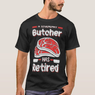 Legendary Butcher heeft vleesboterham met eten geg T-shirt