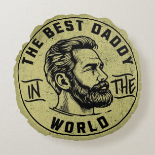 Legendary Cool Dads – Vetgedrukte Typografie Desig Rond Kussen