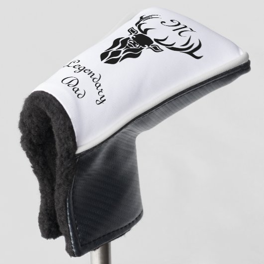 Legendary Dad Buck Silhouette Golf Head Hoesje Golfheadcover (3/4 voorkant)