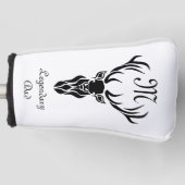 Legendary Dad Buck Silhouette Golf Head Hoesje Golfheadcover (Voorkant)