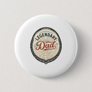 Legendary Dad Vintage Gravure Shirt Ontwerp_1 Ronde Button 5,7 Cm