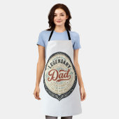 Legendary Dad Vintage Gravure Shirt Ontwerp_1 Schort (Gedragen)