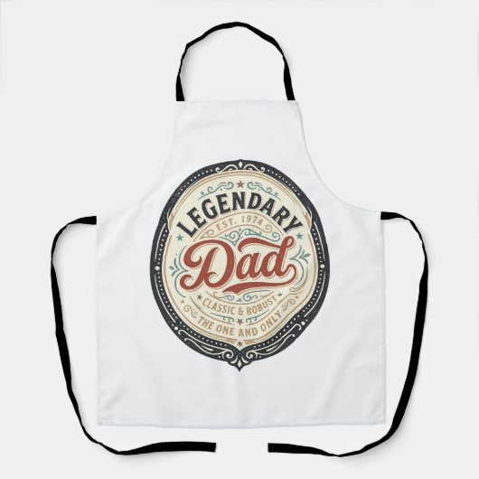Legendary Dad Vintage Gravure Shirt Ontwerp_1 Schort (Voorkant)