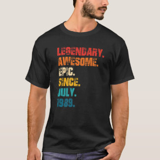 Legendary Geweldige epic from Juli 1989 Retro Styl T-shirt