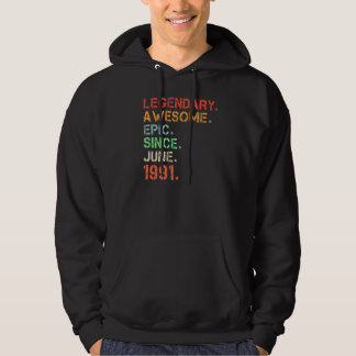 Legendary Geweldige epic from June 1991 Retro Birt Hoodie