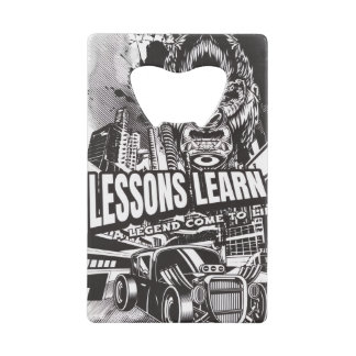 LEGENDARY GORILLA LESSONS LEARN BOTTLE OPENER KREDIETKAART FLESSENOPENER