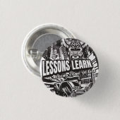 LEGENDARY GORILLA LESSONS LEARN BUTTON  (Voorkant /achterkant)