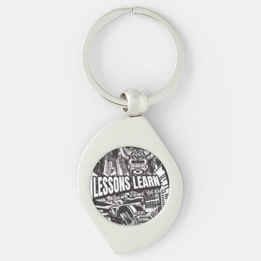 LEGENDARY GORILLA LESSONS LEARN METAL KEYCHAIN  (Voorkant)