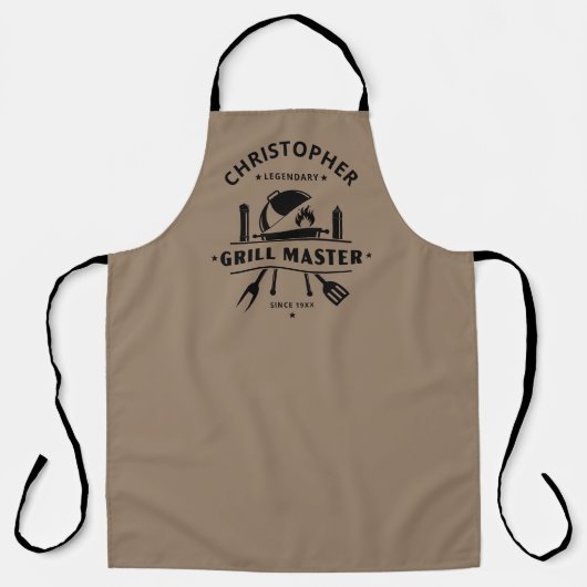 Legendary Grill Master Rustic Brown Custom BBQ Schort (Voorkant)