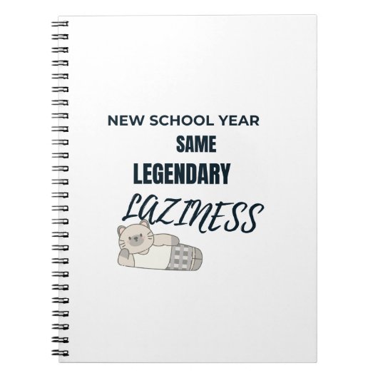 Legendary Laziness Notebook Notitieboek (Voorkant)
