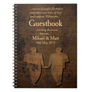 Legendary Love Guestbook for a Gay Wedding Notitieboek