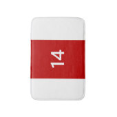 Legendary No. 14 in rood en wit Badmat (Voorkant Verticaal)