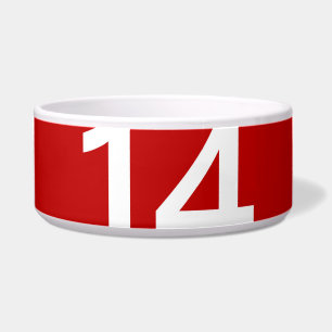 Legendary No. 14 in rood en wit Voerbakje