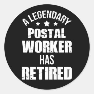 Legendary Postal Worker heeft zijn pensioen Ronde Sticker