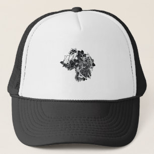 Legendary Samurai Krijger met Katana Ontwerp Trucker Pet