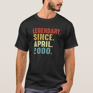 Legendary sinds april 2000 Retro 21 jaar oud 21 T-shirt