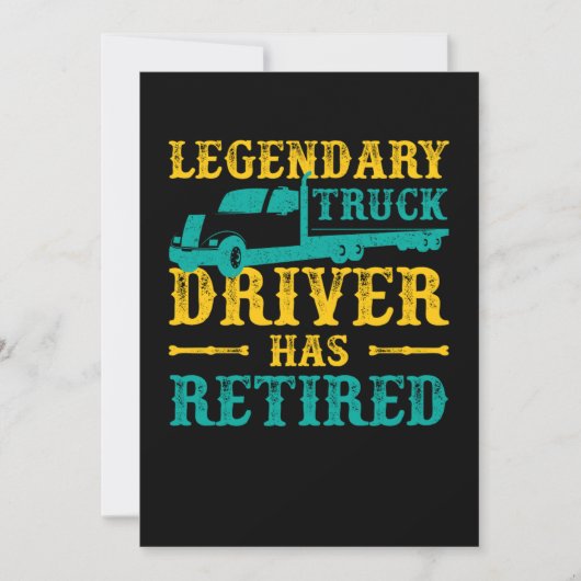 Legendary Truck Driver heeft stuurprogrammacadeau  Kaart (Voorkant)