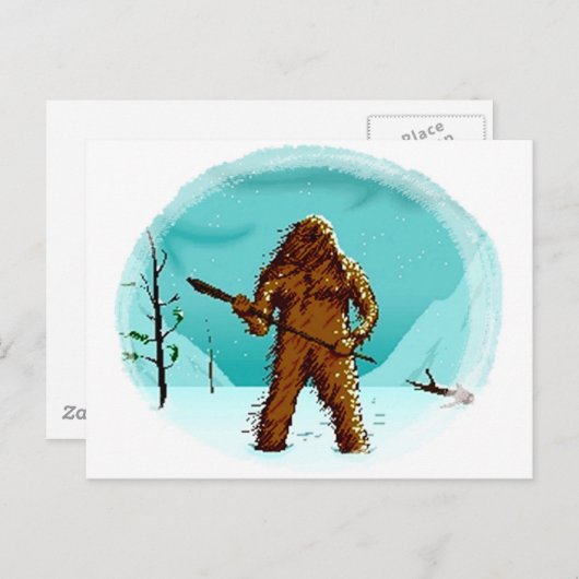 Legendary Yeti Bigfoot Big Foot Gifts Briefkaart P (Voorkant / Achterkant)
