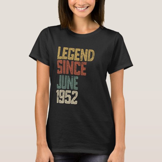 Legende 1952 73 jaar oude Mannen vrouwen sinds 73  T-shirt (Voorkant)