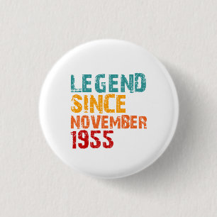 Legende 1955 70e verjaardagscadeaus voor mannen vr ronde button 3,2 cm