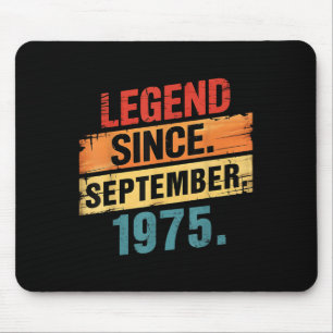 Legende 1975 50ste verjaardagscadeaus voor mannen muismat
