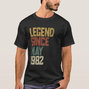 Legende 1982 43 Jaar Oud voor Mannen Vrouwen 43e V T-shirt