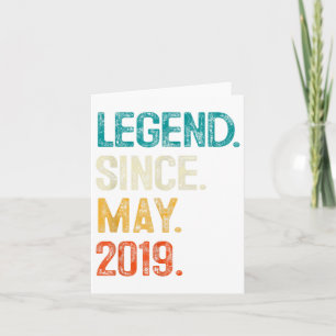 Legende 2019 6e Verjaardag Cadeaus voor Jongen Mei Kaart