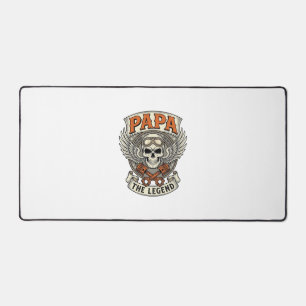Légende de crâne de motard Papa vintage