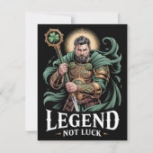 Légende de la carte de la Saint-Patrick, pas chanc (Devant)