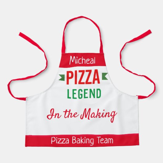 Légende de la pizza - tablier pour enfants (Recto)